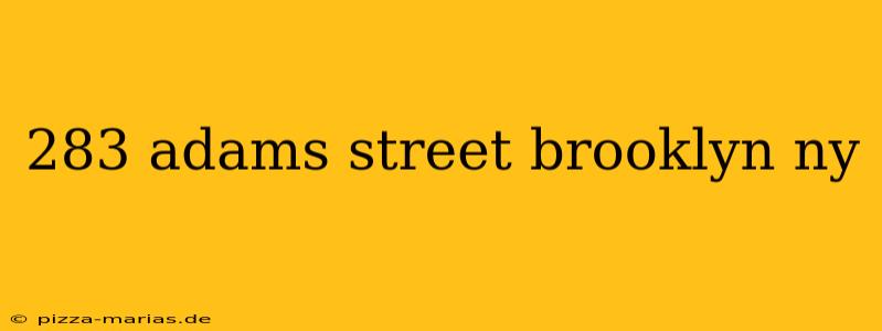 283 adams street brooklyn ny