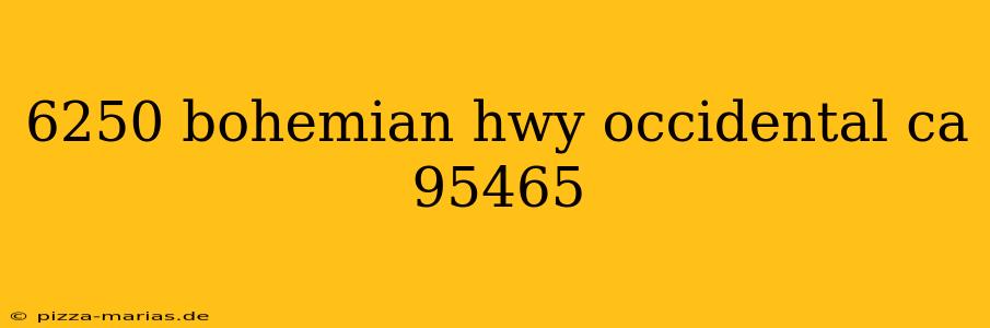 6250 bohemian hwy occidental ca 95465