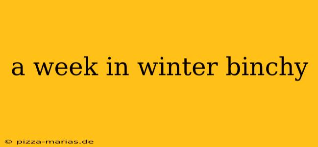 a week in winter binchy