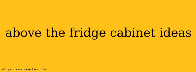 above the fridge cabinet ideas