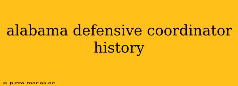 alabama defensive coordinator history