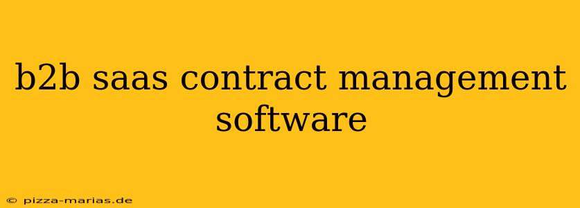 b2b saas contract management software