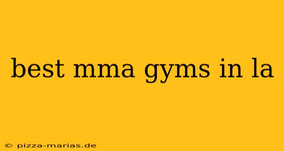best mma gyms in la
