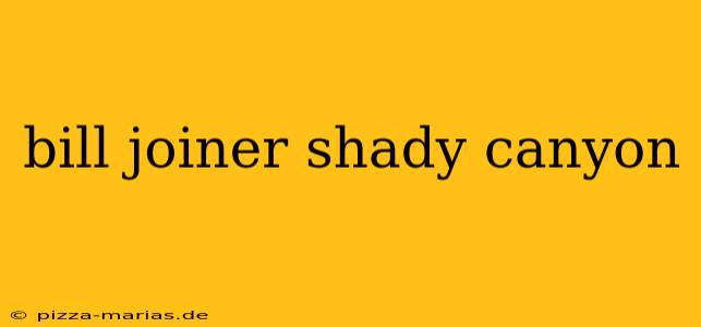bill joiner shady canyon
