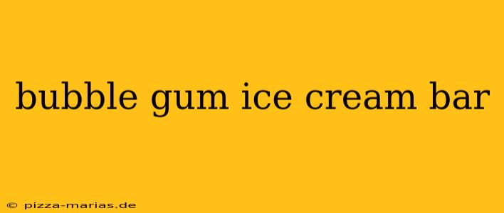 bubble gum ice cream bar