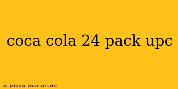 coca cola 24 pack upc