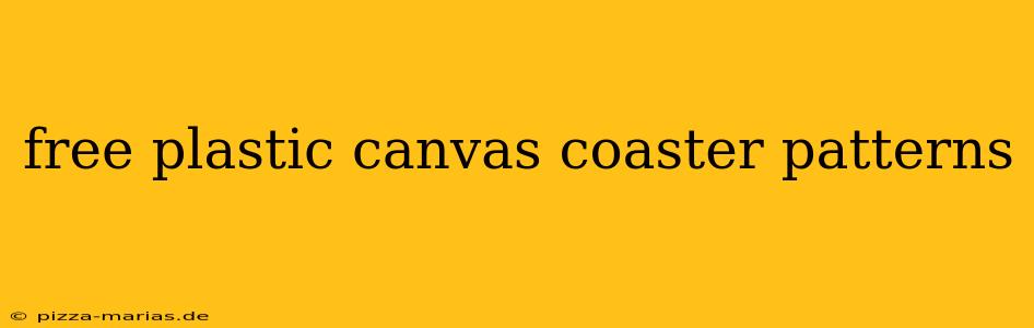 free plastic canvas coaster patterns