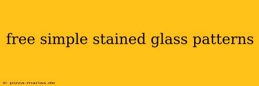 free simple stained glass patterns
