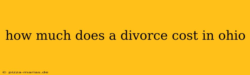 how much does a divorce cost in ohio