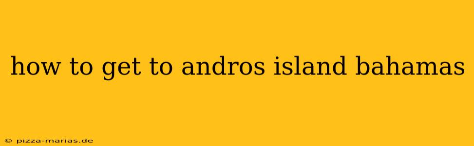 how to get to andros island bahamas