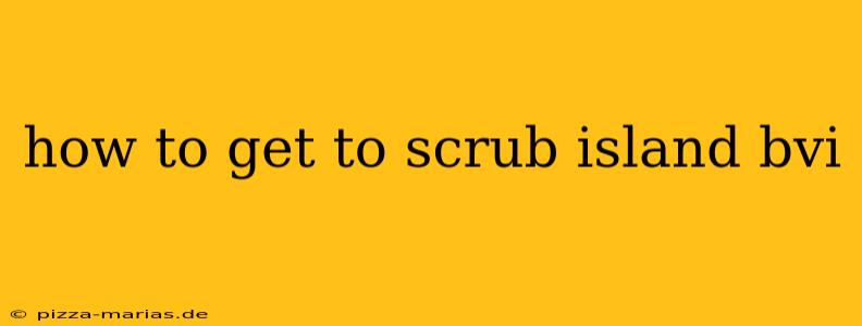how to get to scrub island bvi