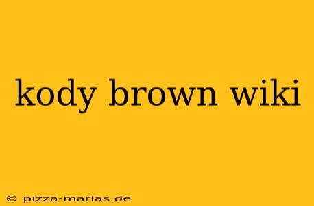 kody brown wiki