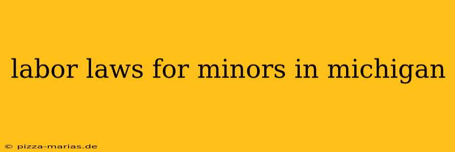 labor laws for minors in michigan