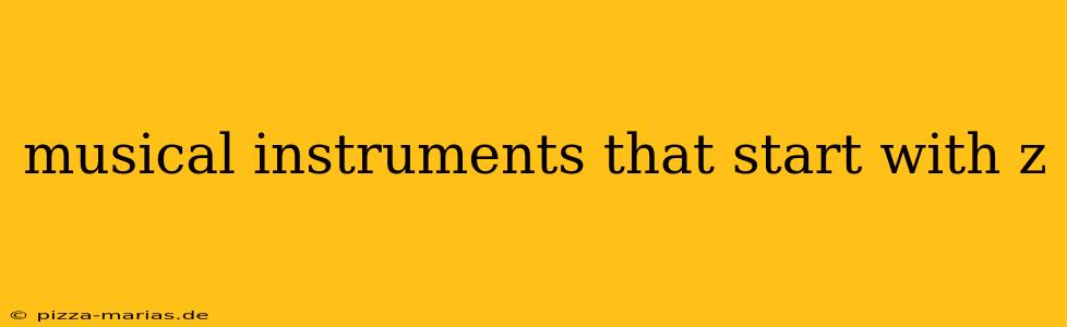musical instruments that start with z