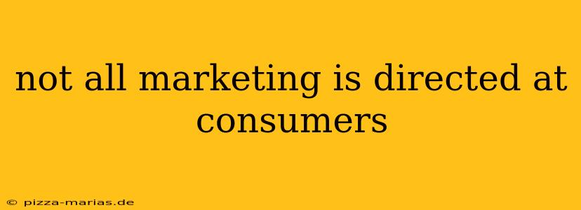 not all marketing is directed at consumers