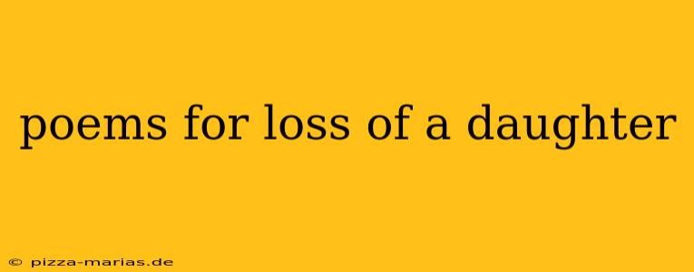 poems for loss of a daughter