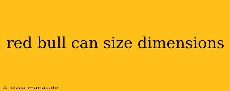 red bull can size dimensions