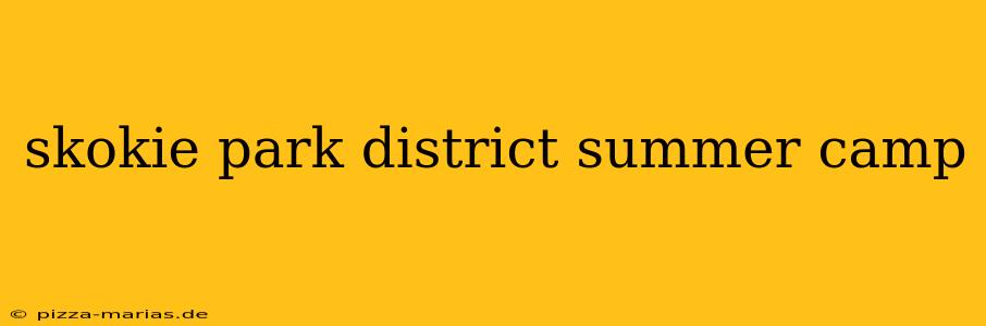 skokie park district summer camp