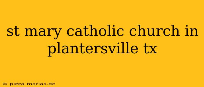 st mary catholic church in plantersville tx