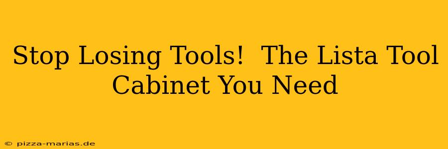 Stop Losing Tools!  The Lista Tool Cabinet You Need