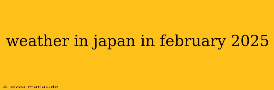 weather in japan in february 2025