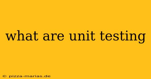 what are unit testing