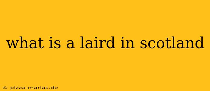 what is a laird in scotland