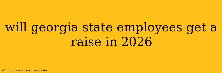 will georgia state employees get a raise in 2026