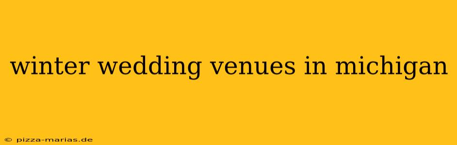 winter wedding venues in michigan
